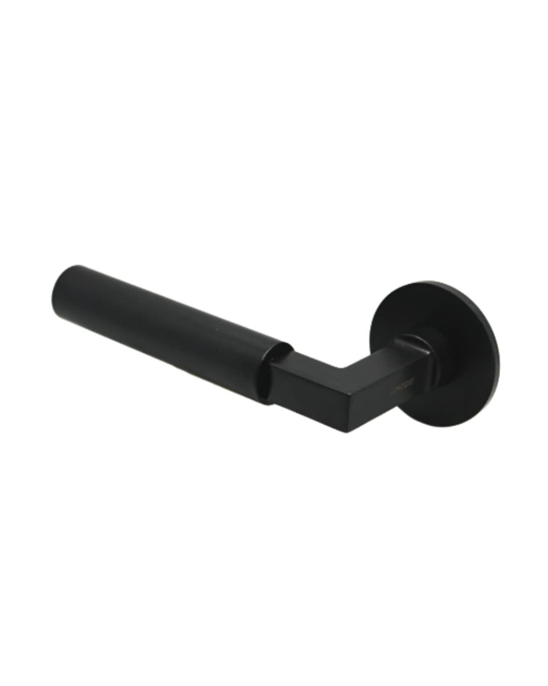 Thurloe lever handle in a matt black pvd finish
