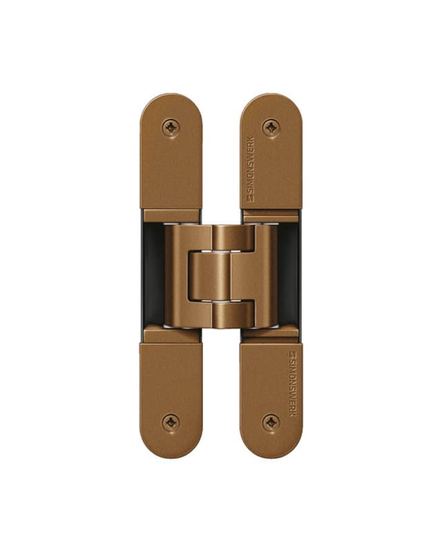 3D concealed hinge in Bronze