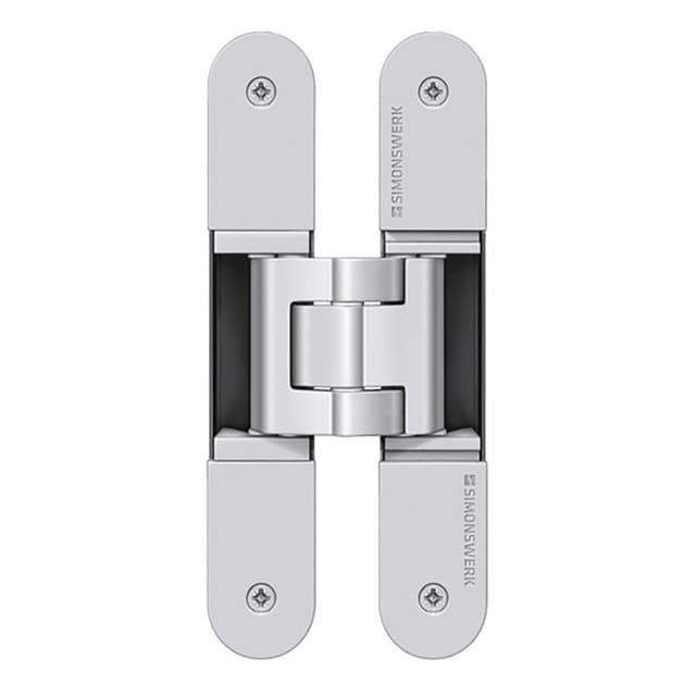 Stainless Steel Look 3D concealed hinge