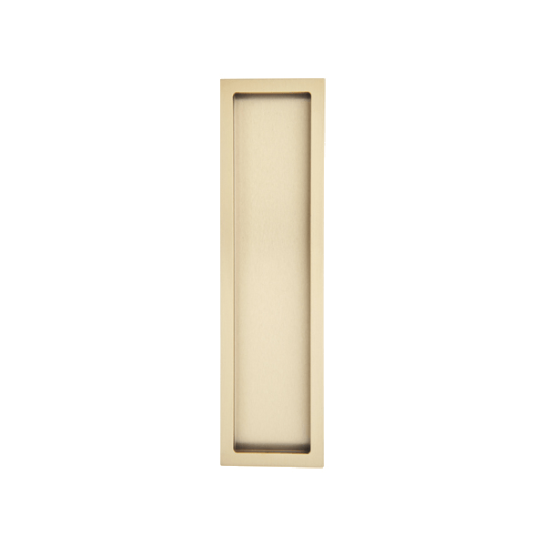 ESD1001 rectangular flush pull handle for sliding doors in a PVD brass finish